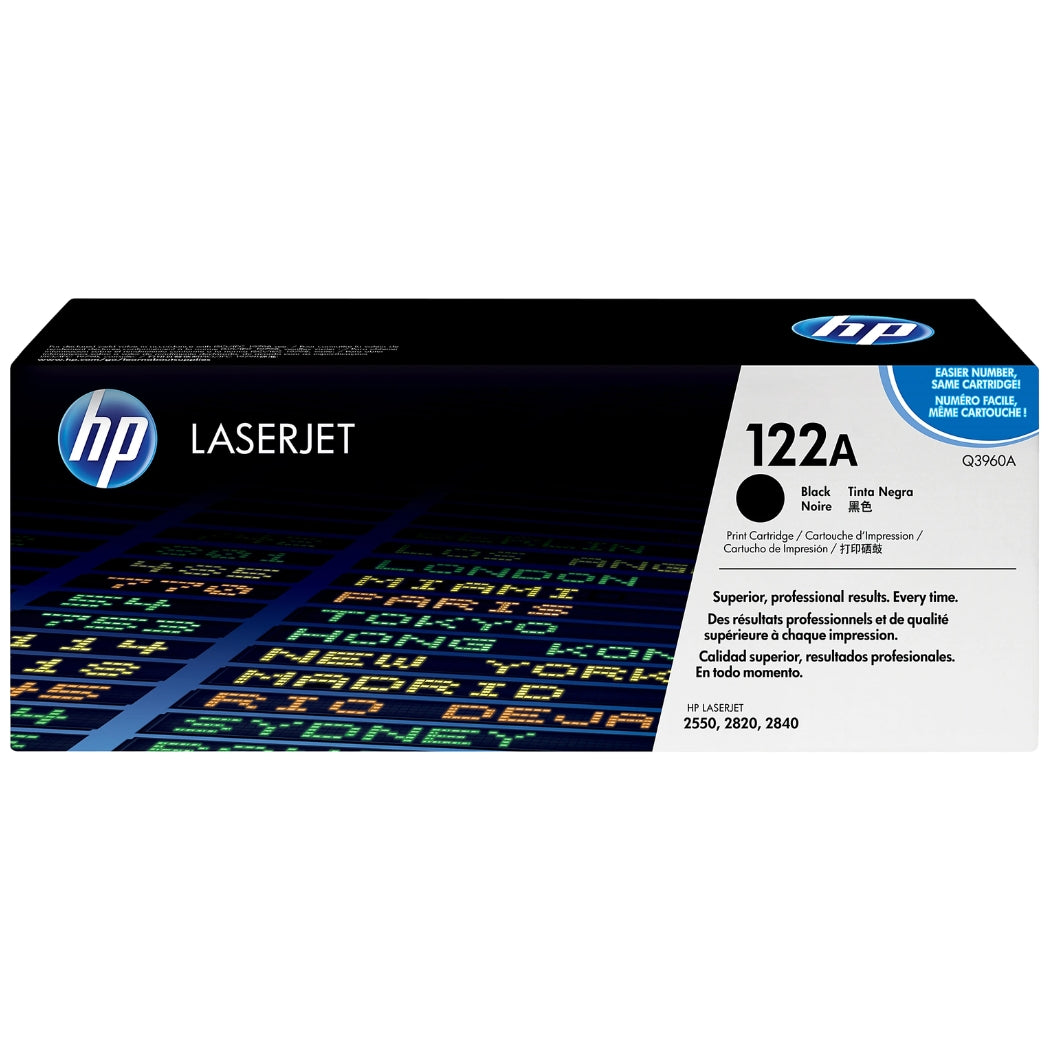 New, Pre-Owned - HP 122A Standard-Yield Black Toner Cartridge, Q3960A