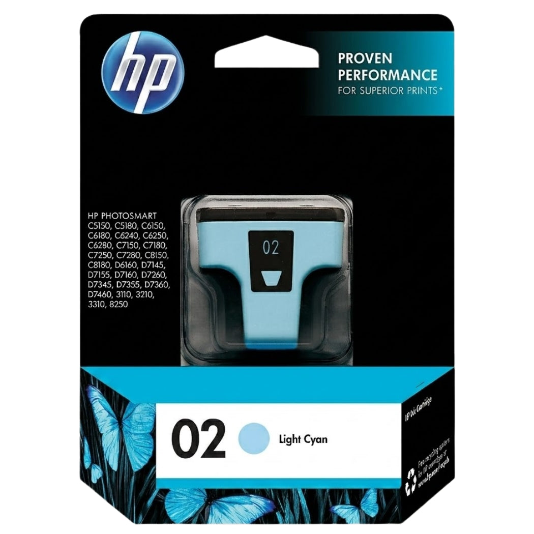 New, Pre-Owned - HP 02 (C8774WN) Light Cyan Ink Cartridge