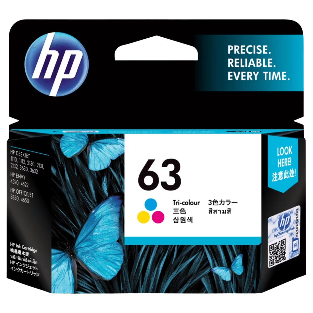 New, Pre-Owned - HP 63 (F6U61AN) Tri-Color Ink Cartridge