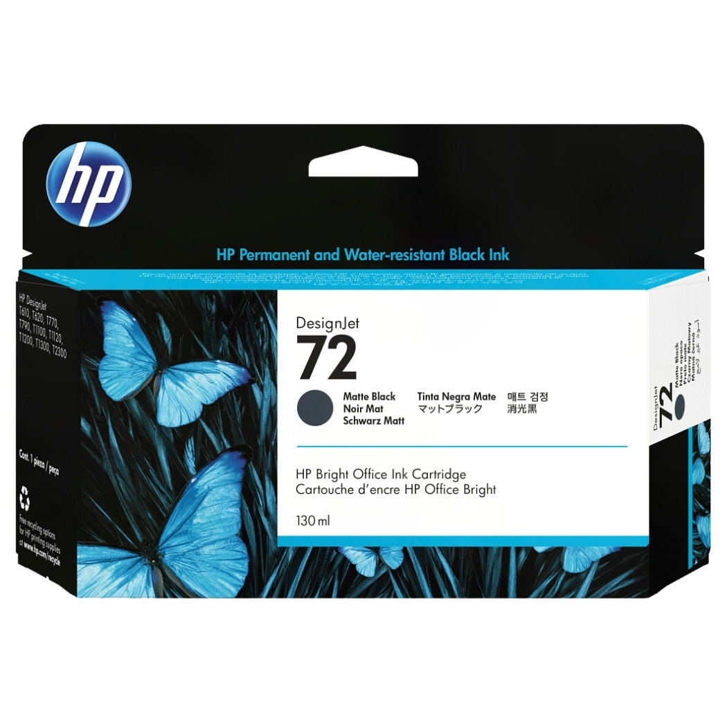 New, Pre-Owned - HP 72 130-ml (C9403A) Matte Black DesignJet Ink Cartridge
