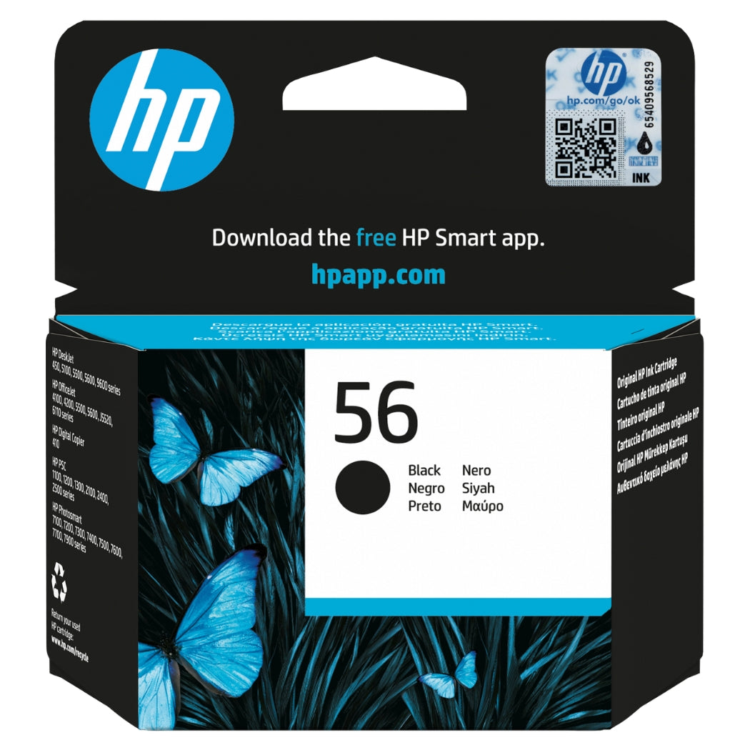New, Pre-Owned - HP 56 (C6656AN) Black Ink Cartridge