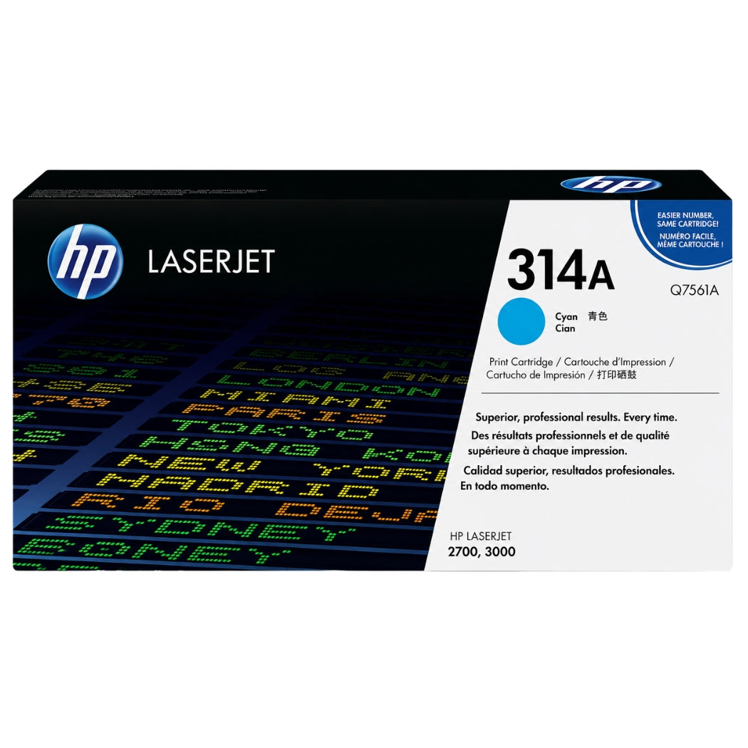 New, Pre-Owned - HP 314A Cyan Toner Cartridge, Q7561A
