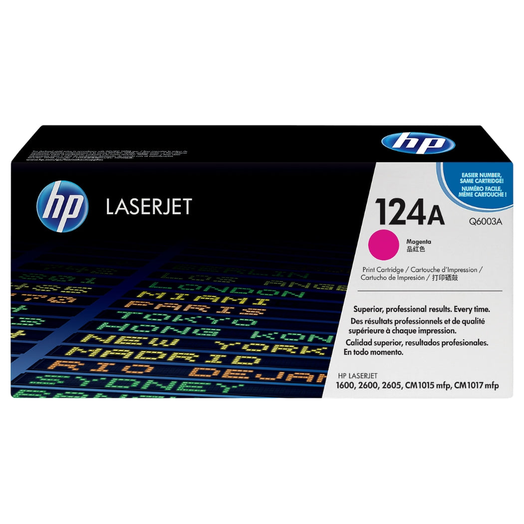 New, Pre-Owned - HP 124A High Yield Magenta LaserJet Toner Cartridge, Q6003A