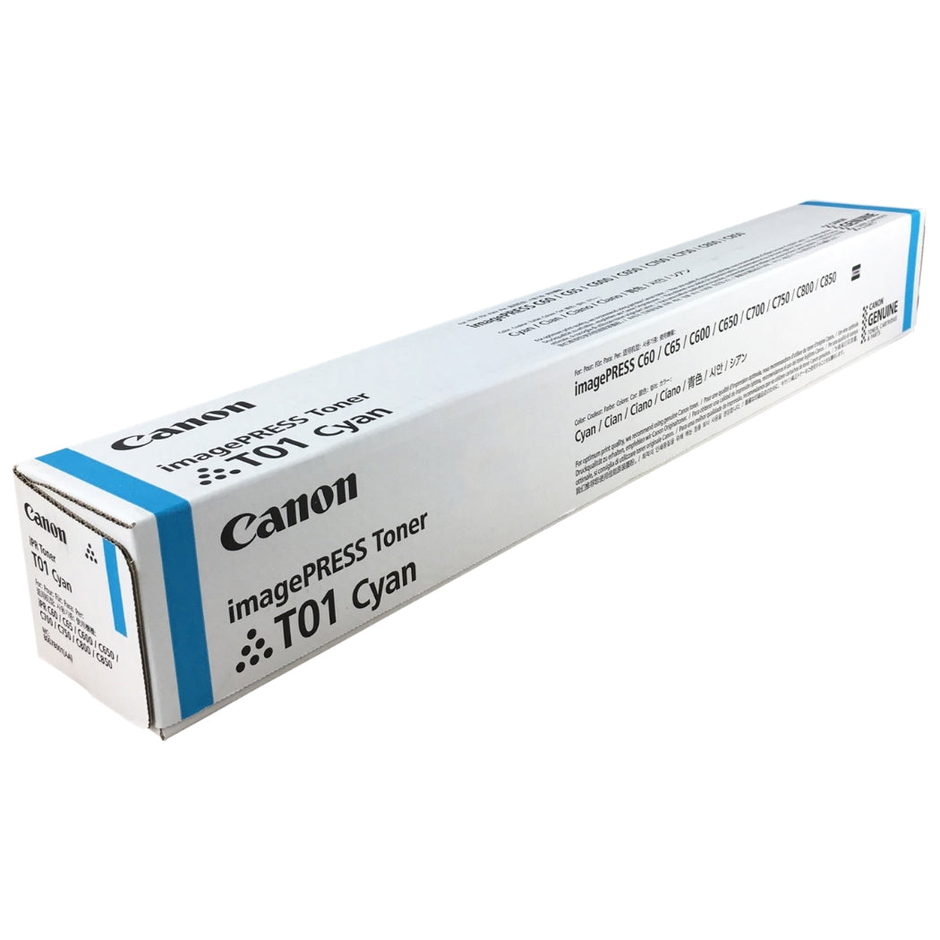 New, Pre-Owned - Canon T01 High Yield Cyan Toner Cartridge, 8067B001AA