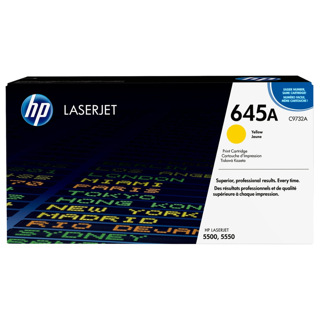 New, Pre-Owned - HP 645A Standard-Yield Yellow Toner Cartridge, C9732A