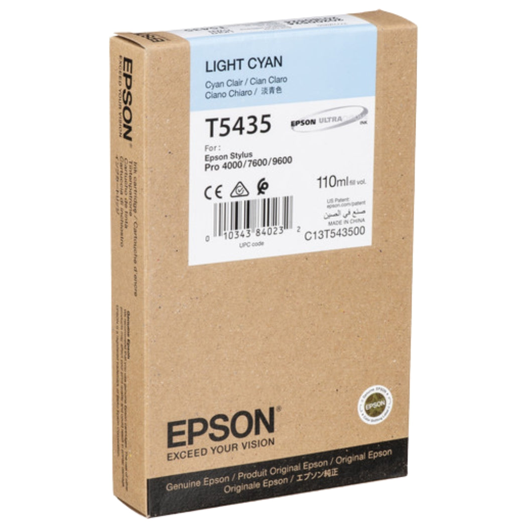 New, Pre-Owned - Epson T543 Light Cyan 110ml UltraChrome Ink Cartridge, T543500