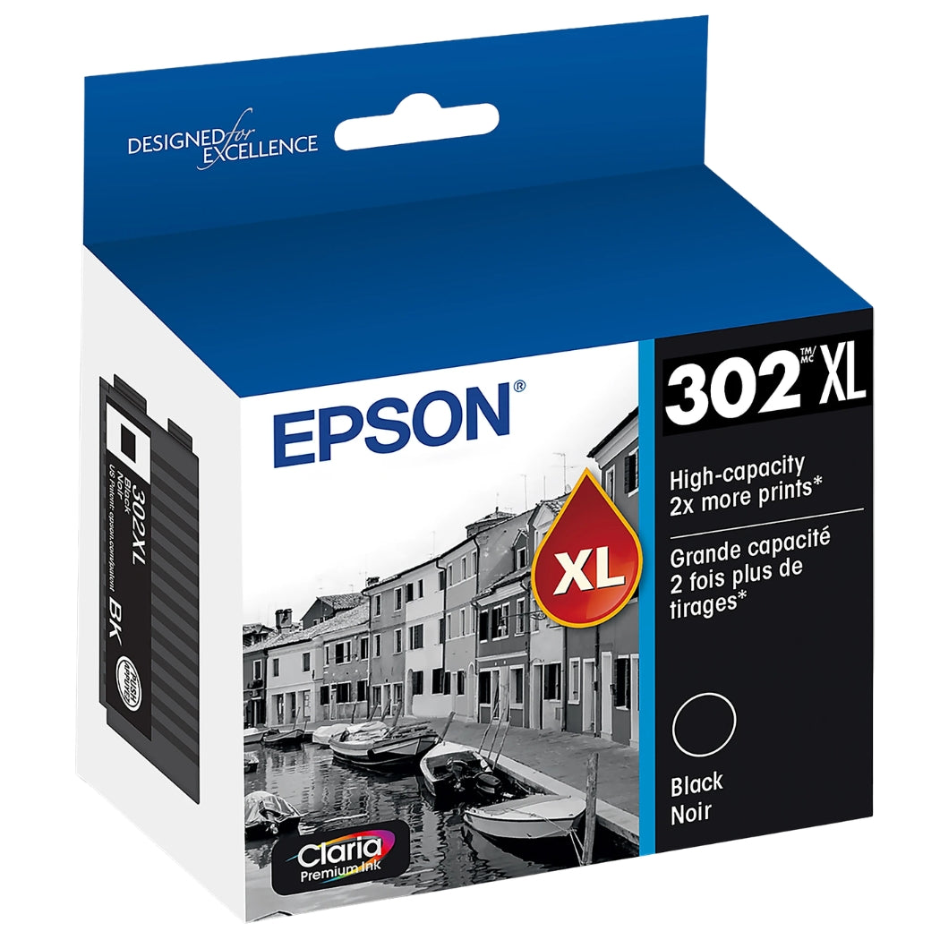 New, Pre-Owned - Epson 302XL Black Ink Cartridge, T302XL020