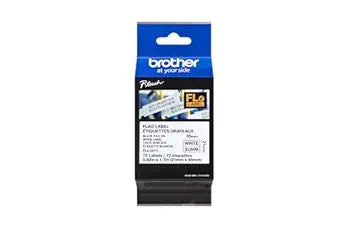 New, Pre-owned, Original Brother FLe2511 21mm x 45mm White Non-Laminated Flag Labels