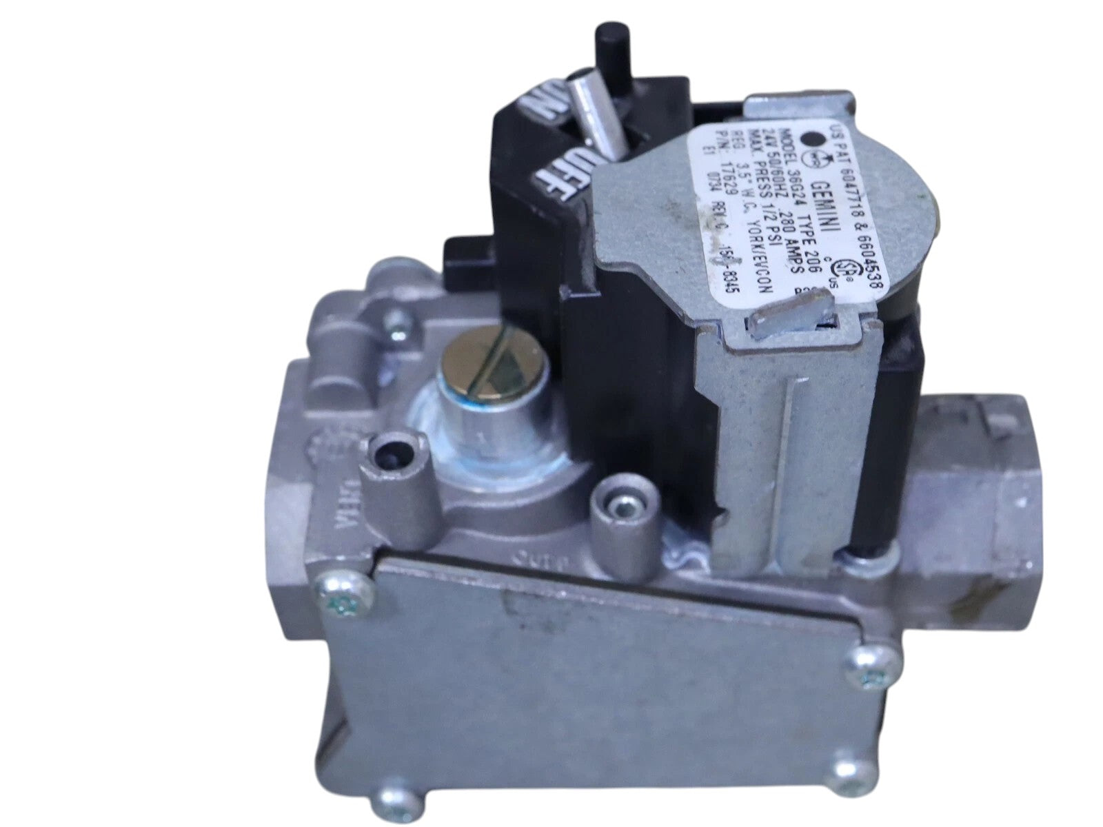 White Rodgers GEMINI 36G24 Type 206 Furnace Gas Valve 17629