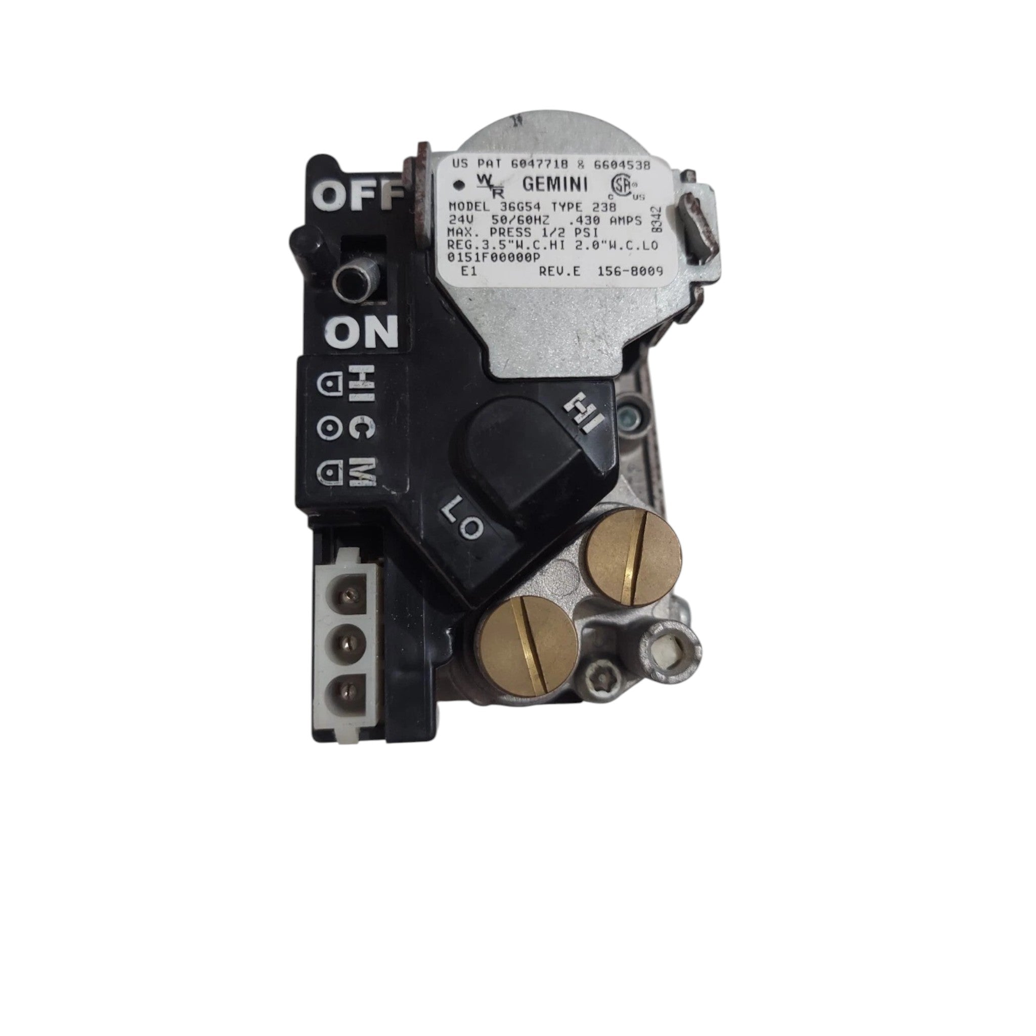 White Rodgers GEMINI 36G54 HVAC Furnace Gas Valve Goodman (Refurbed)