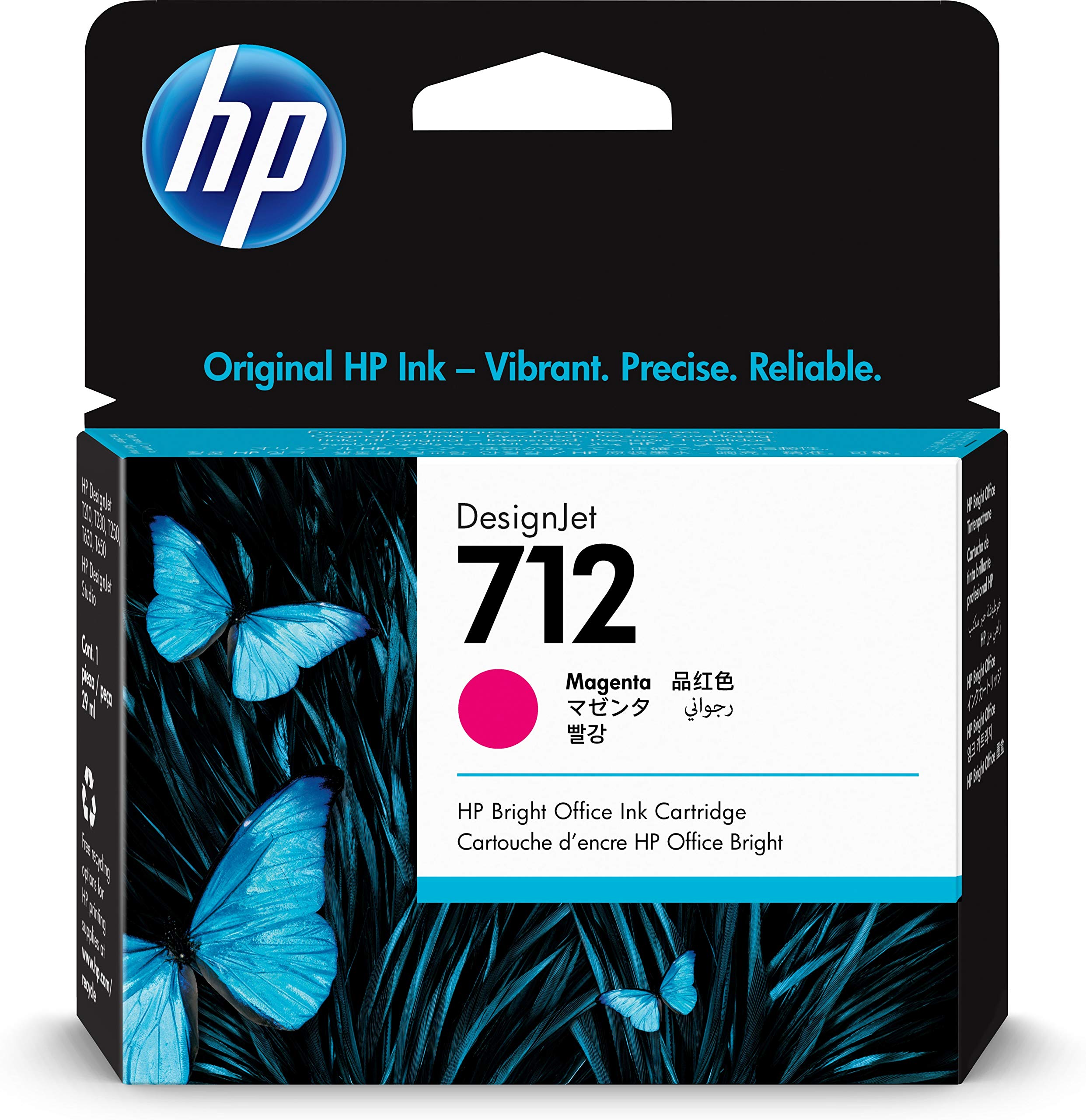 New, Pre-Owned - HP 712 29ml Magenta DesignJet Ink Cartridge, 3ED68A