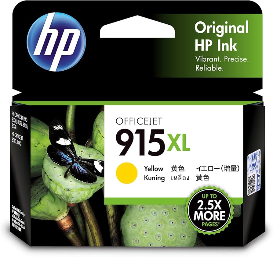 New, Pre-Owned - HP 915XL High Yield Yellow Inkjet Cartridge, 3YM21AA