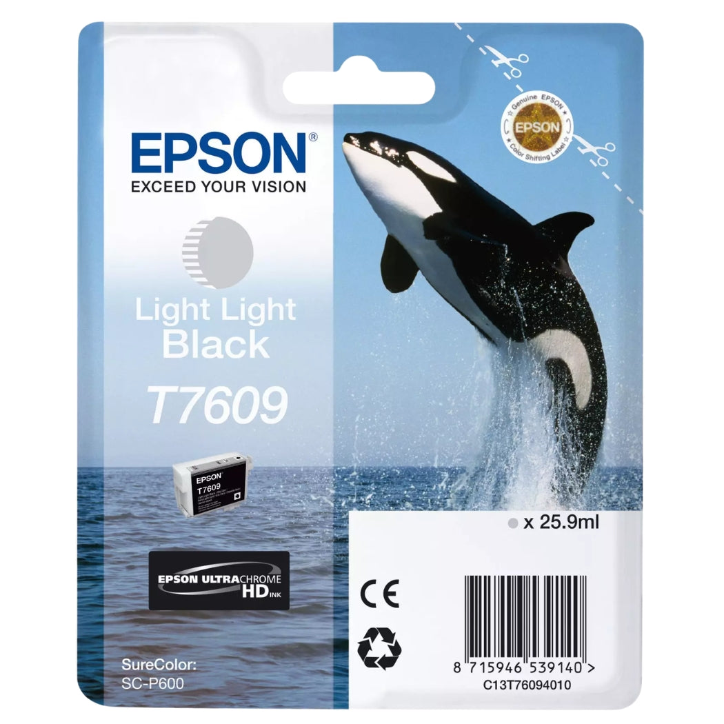 New, Pre-Owned - Epson Whale T7609 Light Light Black Ink Cartridge