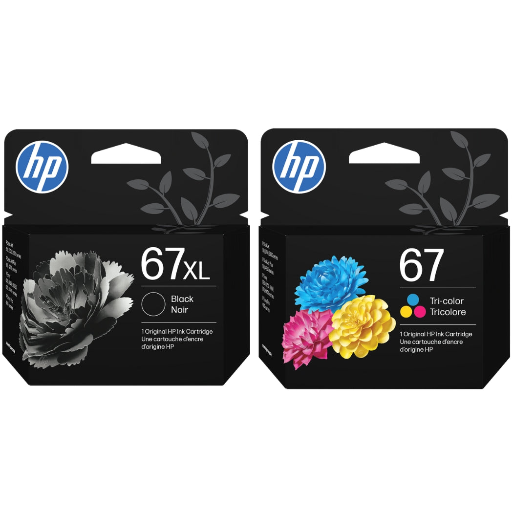 New, Pre-Owned - HP 67XL Black and 67 Color Ink Cartridge-2 Pack