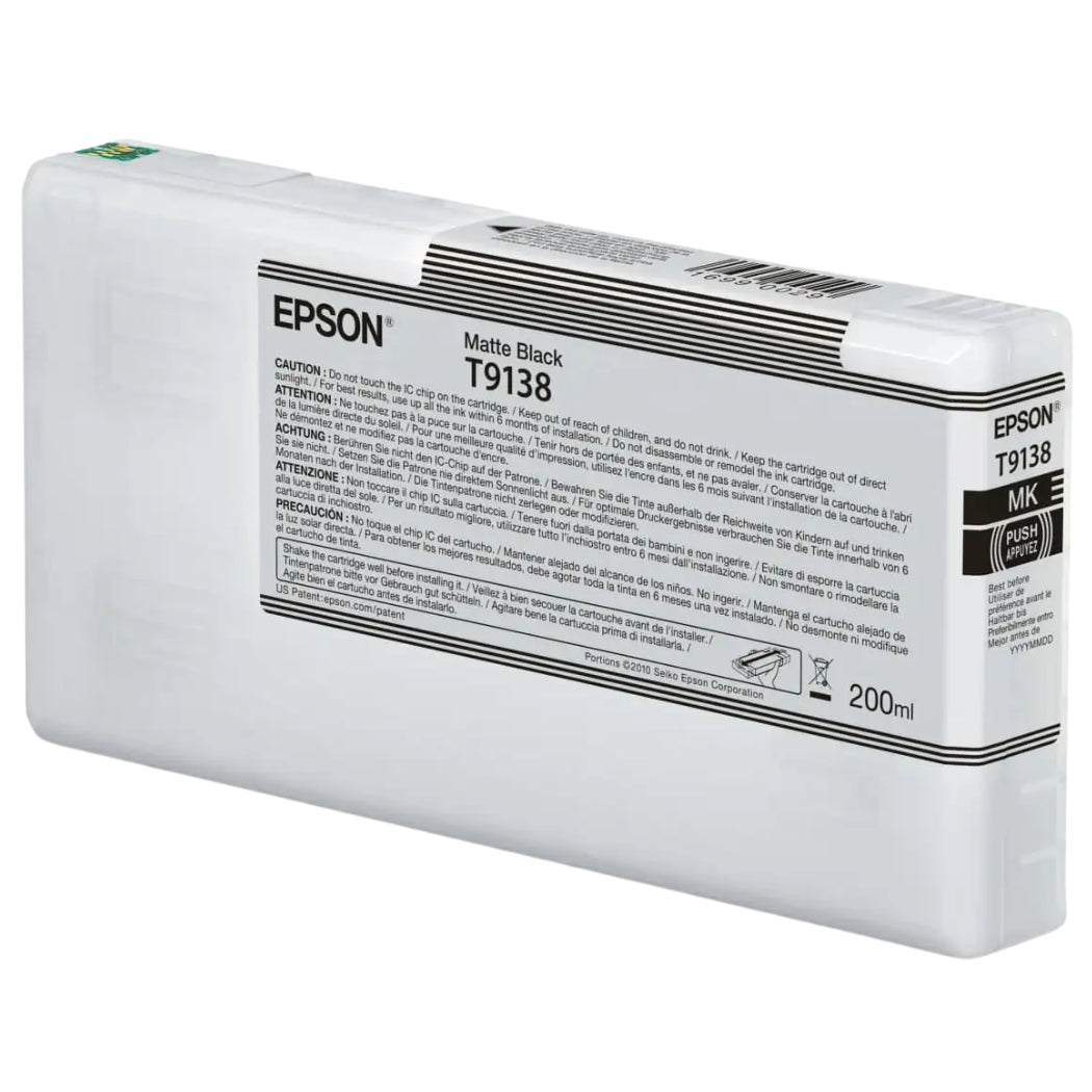 New, Pre-Owned - Epson T9138 Standard Yield Matte Black Ink Cartridge