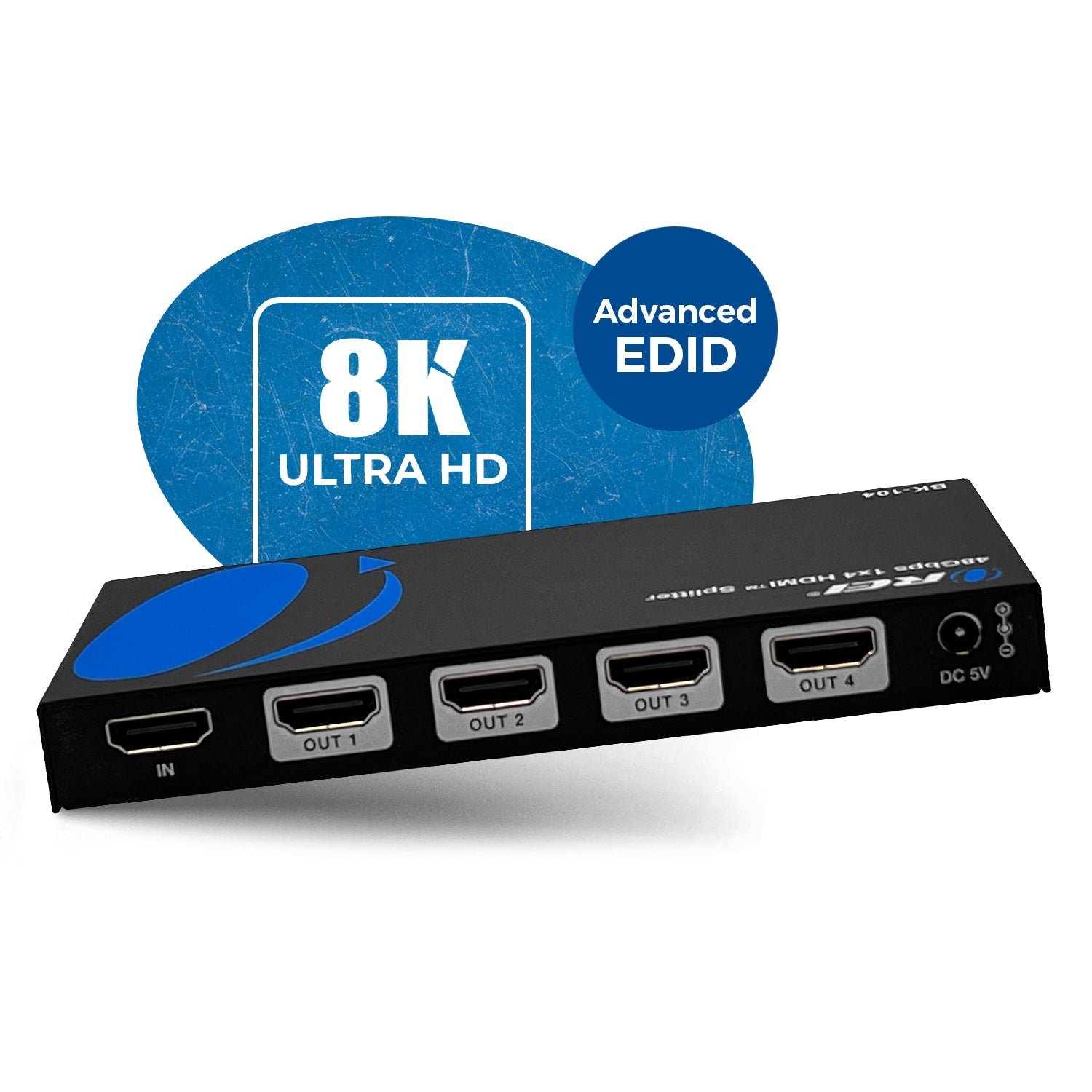 8K 1x4 HDMI™ Splitter (Downscaler)-BK-104