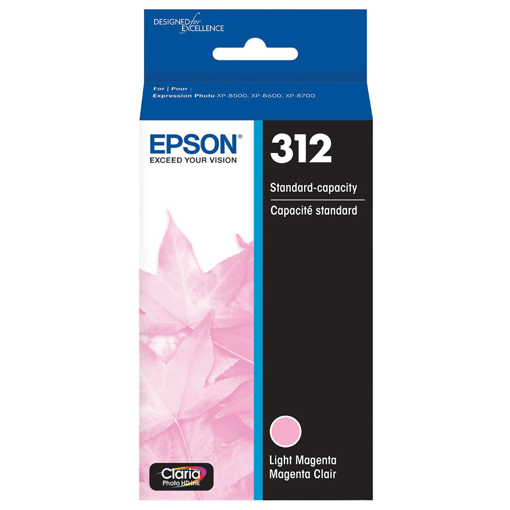 New, Pre-Owned - Epson 312 Light Magenta Claria Photo HD Ink Cartridge, T312620