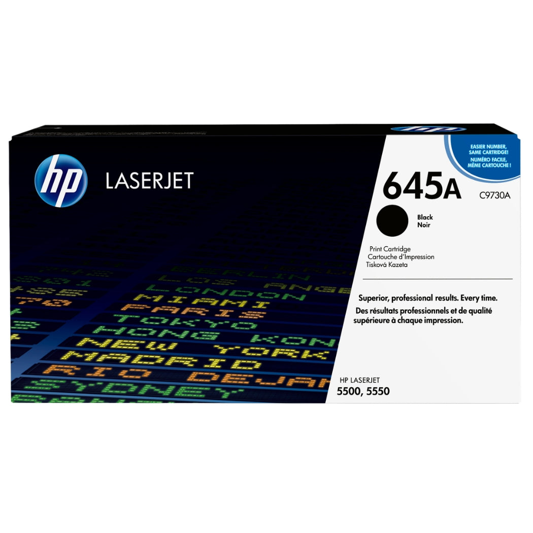 New, Pre-Owned - HP 645A Standard-Yield Black Toner Cartridge, C9730A