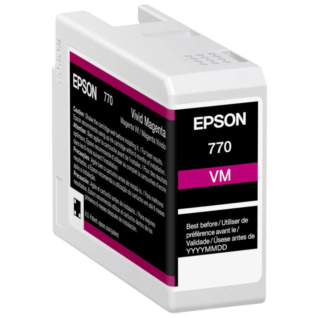 New, Pre-Owned - Epson 770 Standard Yield VIVD MAGENTA Ink Cartridge, T770320