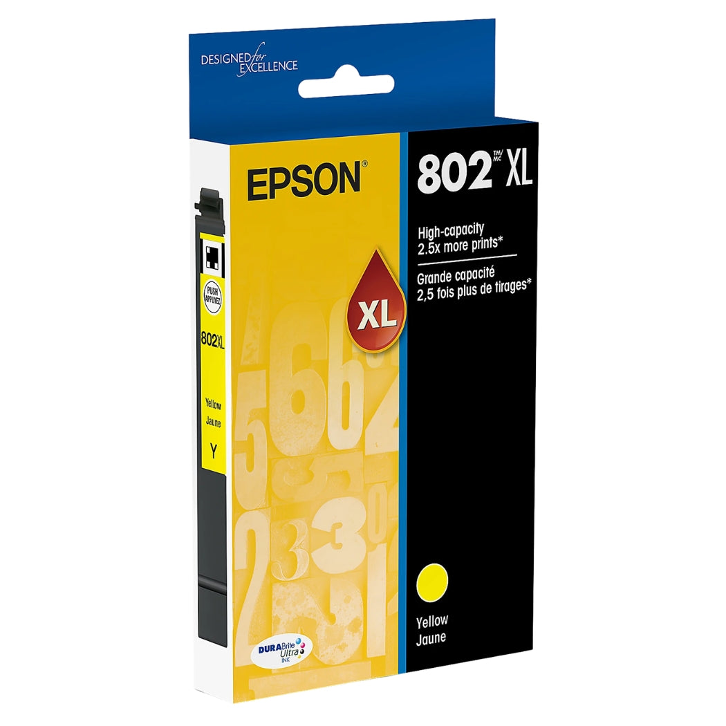 New, Pre-Owned - Epson T802XL High Yield Yellow Ink Cartridge, T802XL420
