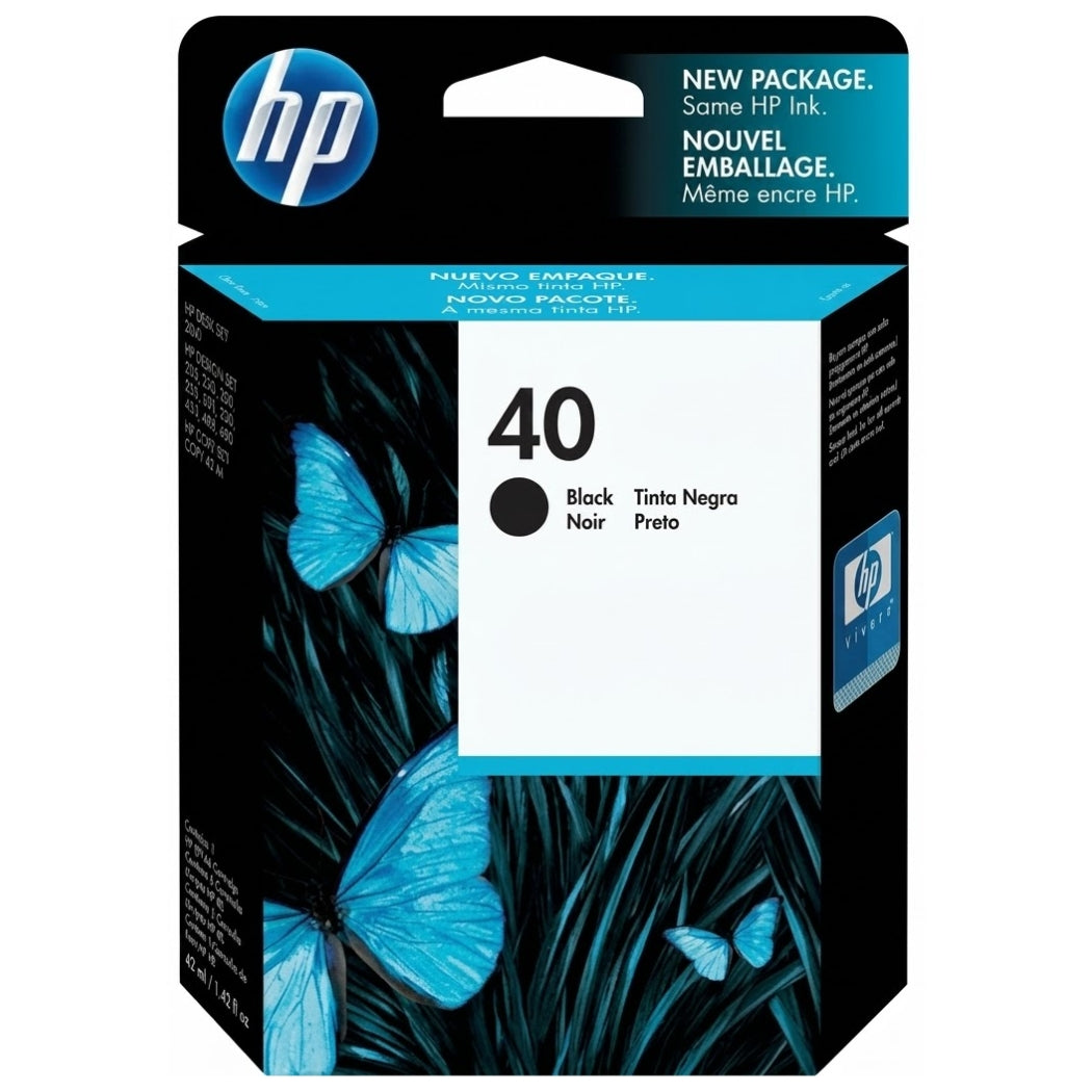 New, Pre-Owned - HP 51640A (New, Pre-Owned - HP 40) Black Pigment-Based Ink Cartridge