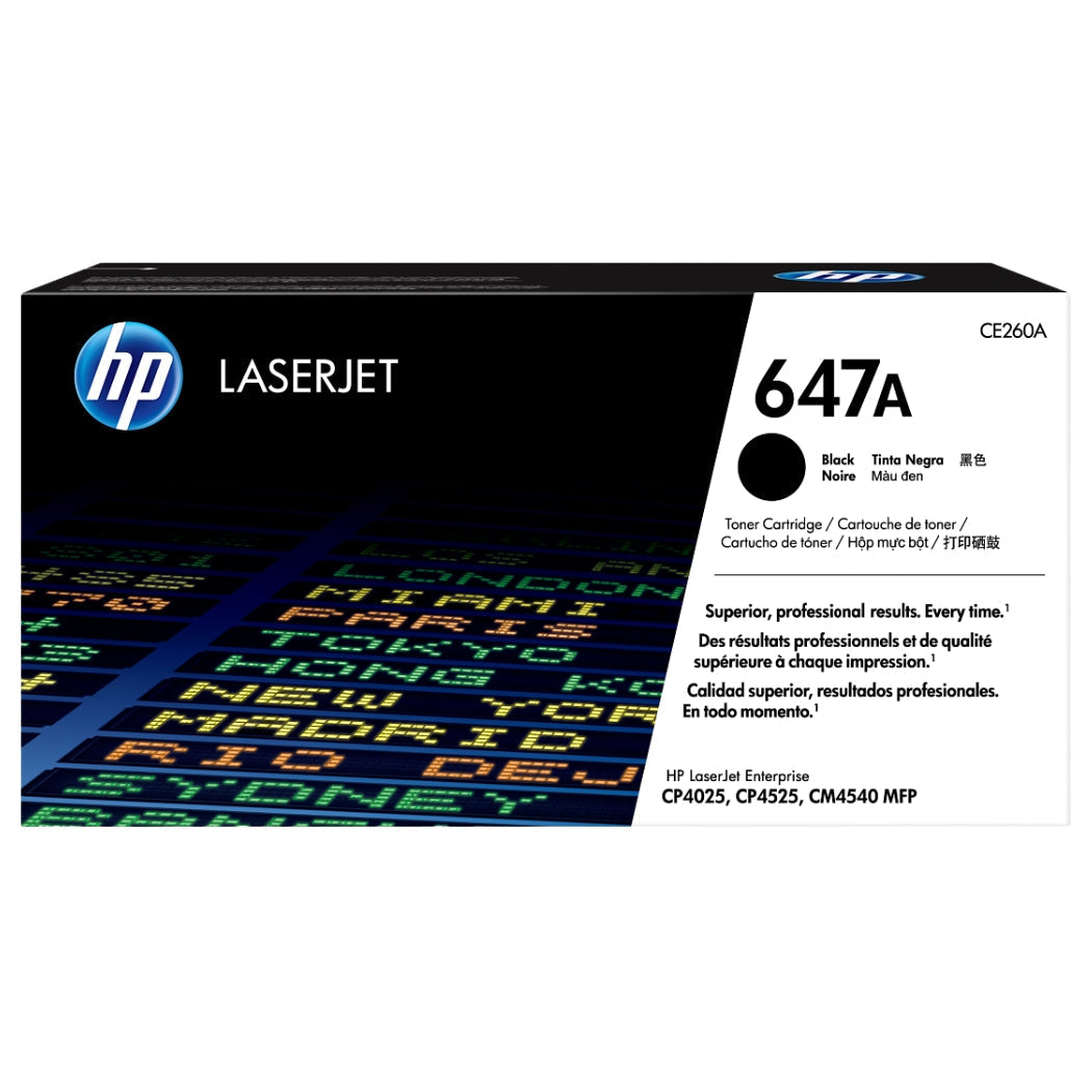 New, Pre-Owned - HP 647A High Yield Black LaserJet Toner Cartridge, CE260A