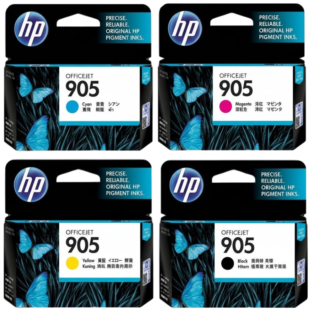 New, Pre-Owned - HP 905 Black and Color Ink Cartridge (Combo 4 Pack)
