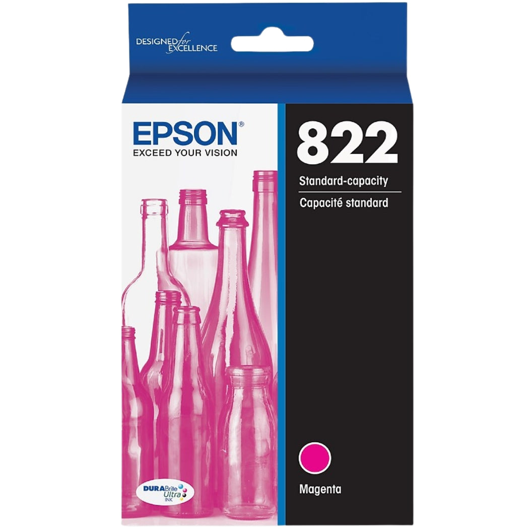 New, Pre-Owned - Epson 822 Standard Yield Magenta Single Ink Cartridge