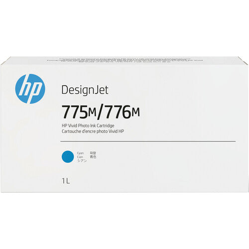 New, Pre-Owned - HP 775M/776M Cyan DesignJet Ink Cartridge, 3WW81A