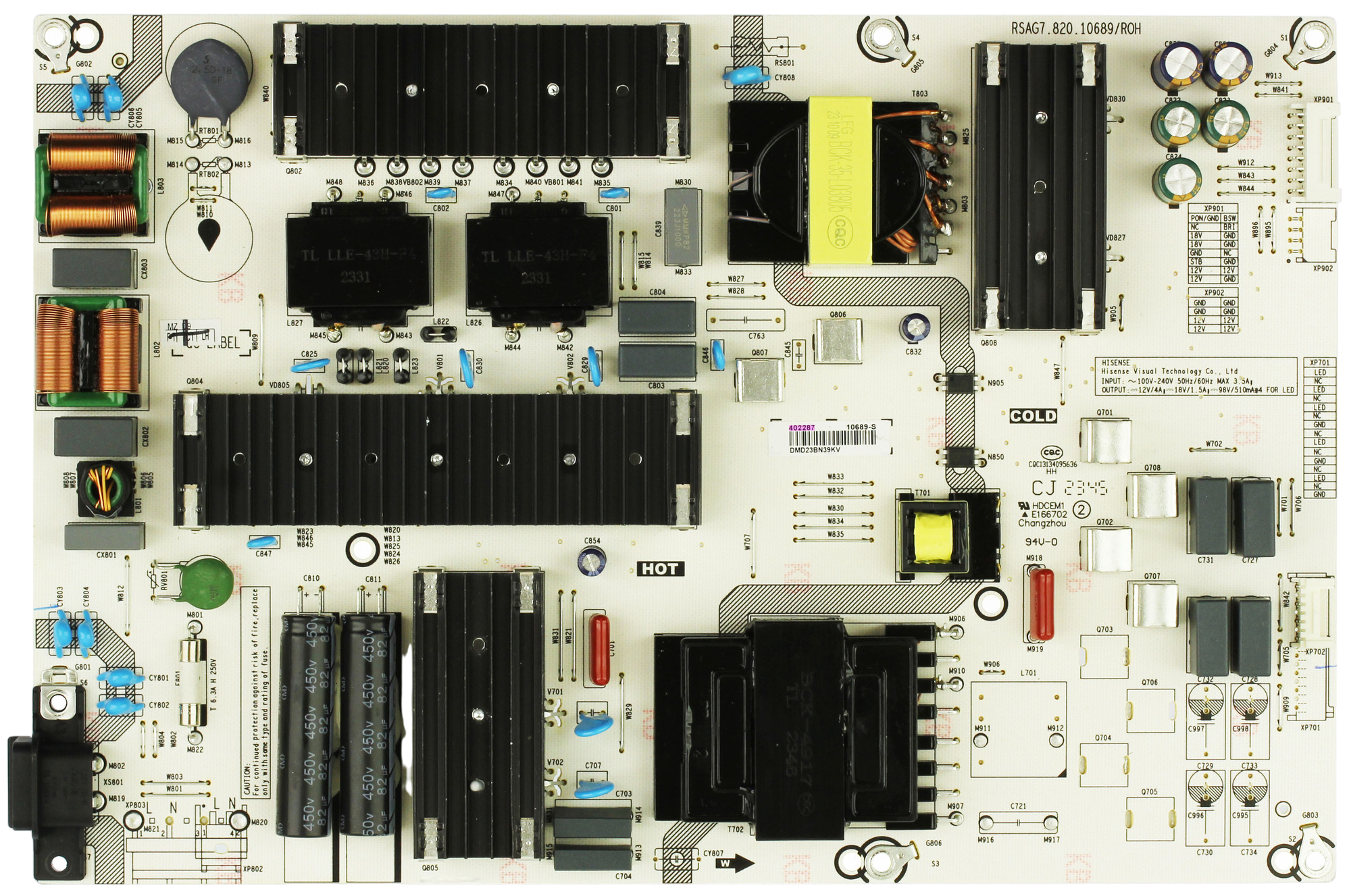 Toshiba 402287 Power Supply/LED Driver for 75C350LU