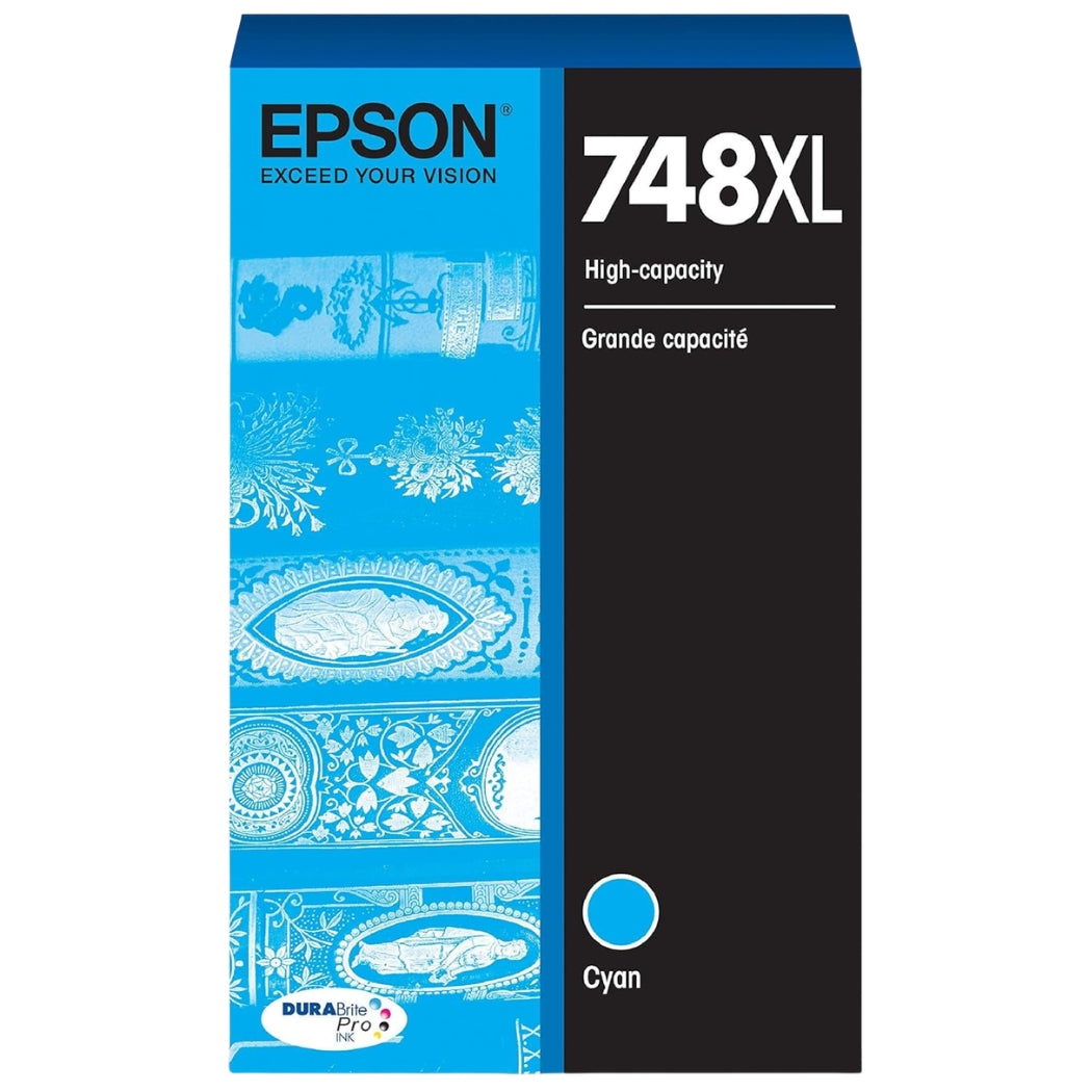 New, Pre-Owned - Epson 748XL High-Yield Cyan DURABrite Pro Ink Cartridge, T748XL220