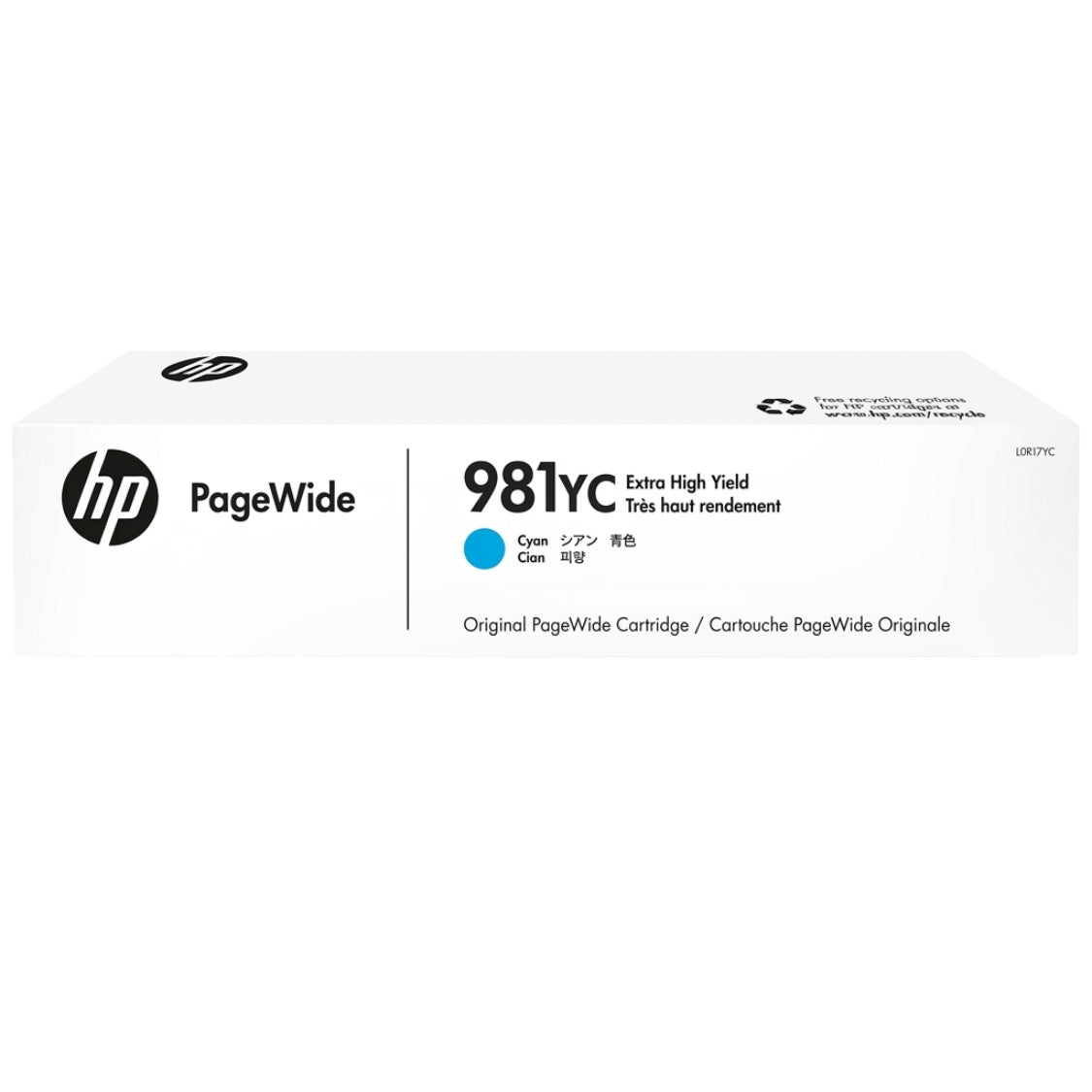 New, Pre-Owned - HP 981YC Extra High Yield Cyan PageWide Ink Cartridge, L0R17YC
