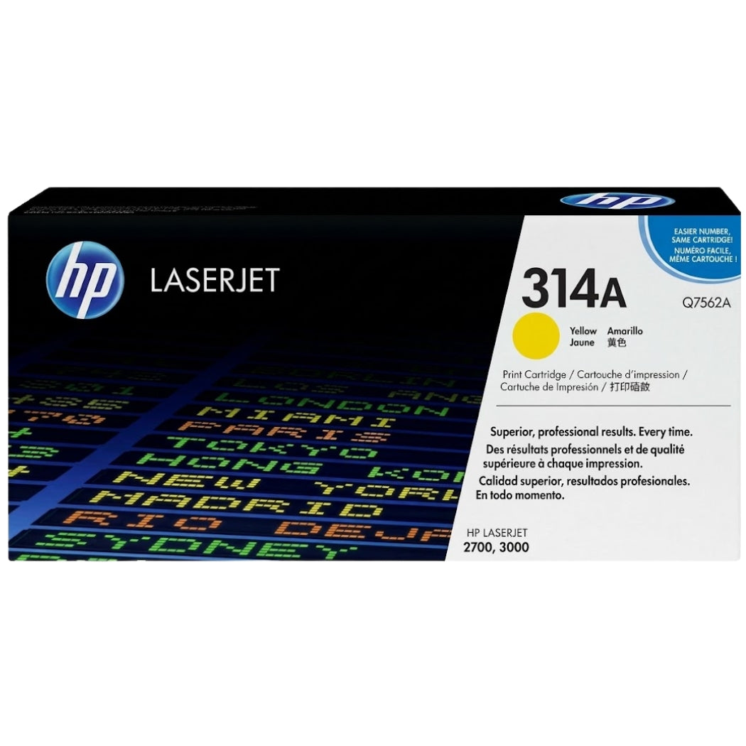 New, Pre-Owned - HP 314A Standard-Yield Yellow Toner Cartridge, Q7562A