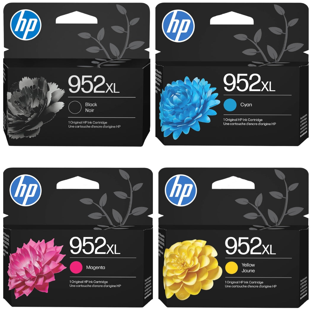 New, Pre-Owned - HP 952XL  Black, Cyan, Magenta, Yellow Ink Cartridge - 4 Pack