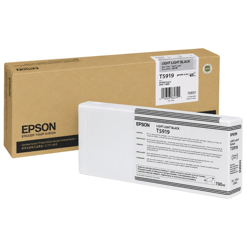 New, Pre-Owned - Epson T5919 Light Light Black UltraChrome K3 Ink Cartridge, T591900