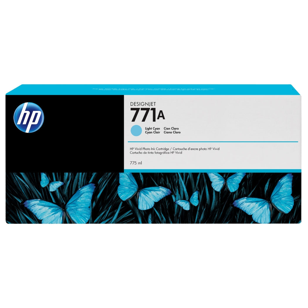 New, Pre-Owned - HP 771A 775-ml (B6Y20A) Light Cyan Standard Yield Ink Cartridge
