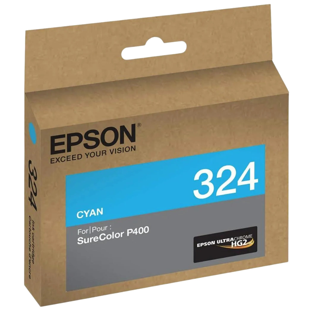 New, Pre-Owned - Epson 324 Standard-Yield Cyan UltraChrome HG2 Ink Cartridge, T324220