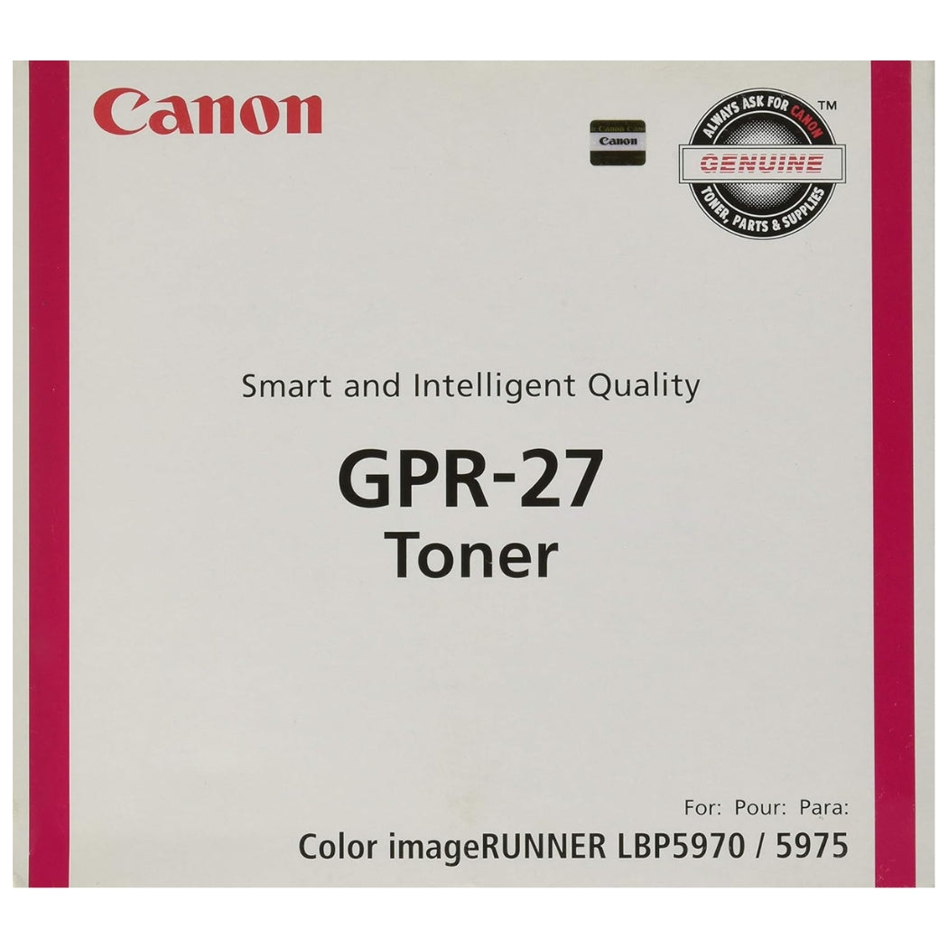 New, Pre-owned, Original Canon GPR-27 Standard Yield magenta Toner Cartridge, 9643A008AA