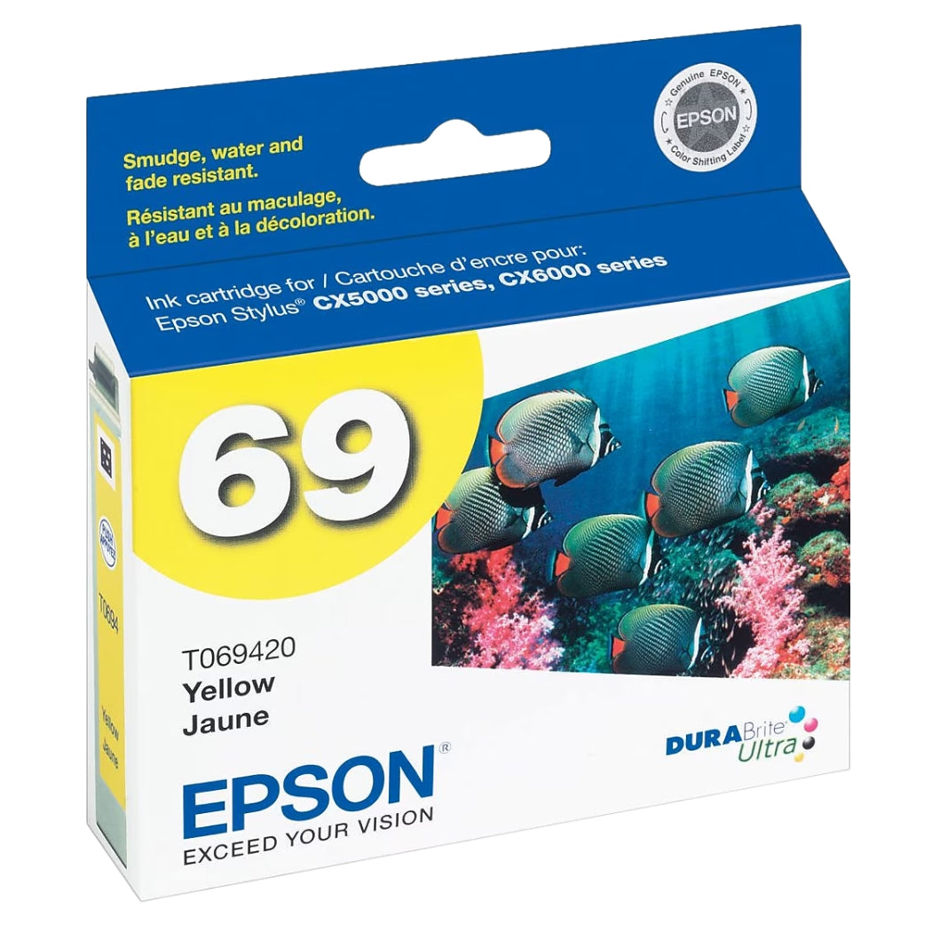 New, Pre-Owned - Epson 69 Yellow Ink Cartridge