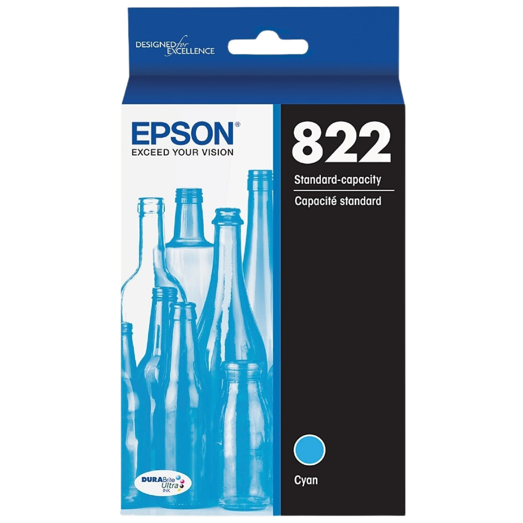 New, Pre-Owned - Epson 822 Standard Yield Cyan Single Ink Cartridge