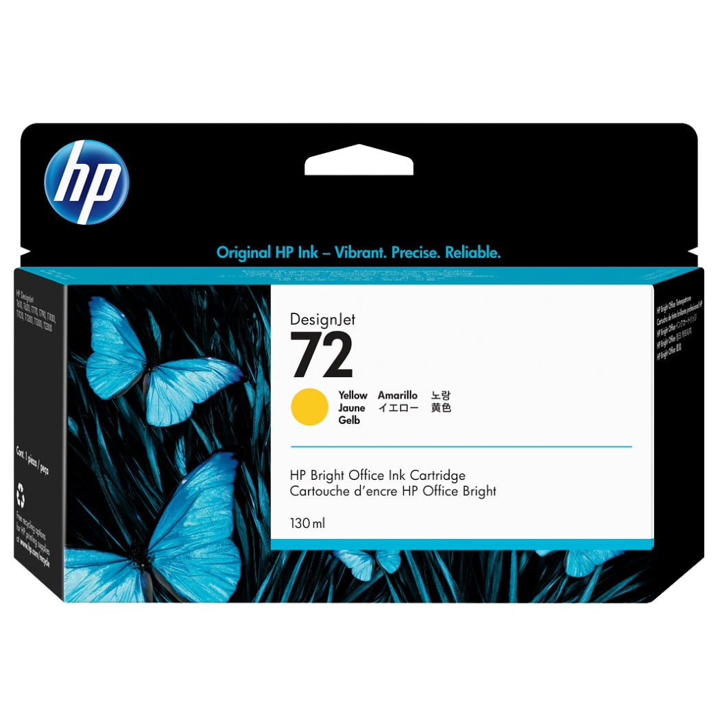 New, Pre-Owned - HP 72 130-ml (C9373A) Yellow DesignJet Ink Cartridge