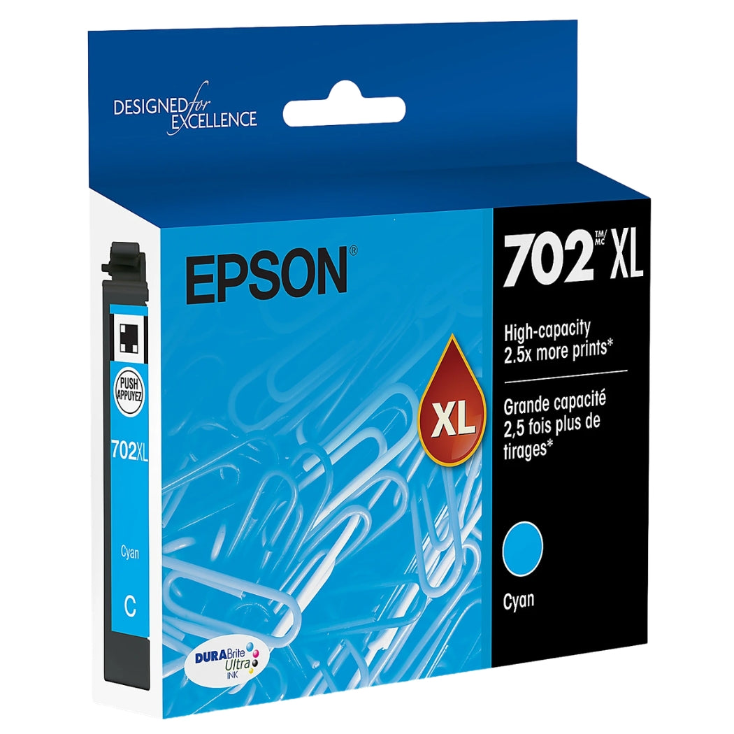 New, Pre-Owned - Epson T702XL Cyan High Yield (T702XL220-S) Ink Cartridge