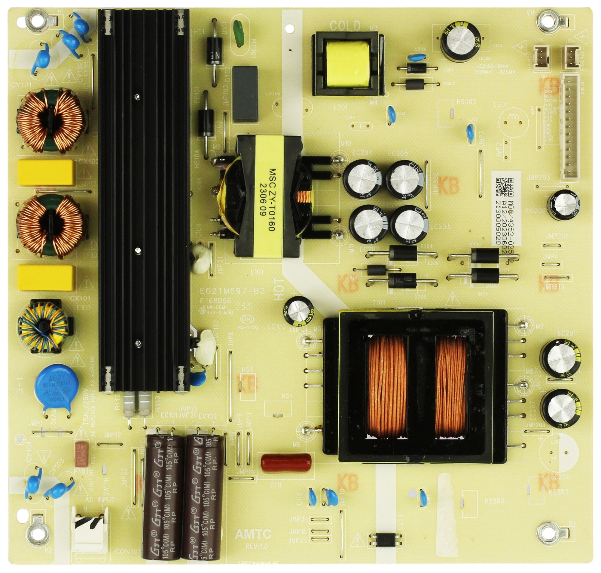 514C6507M08 ONN/Westinghouse Power Supply, TV6507-ZC02-01, 514C6507M08, 100012585, 100012588, WR70UT4212