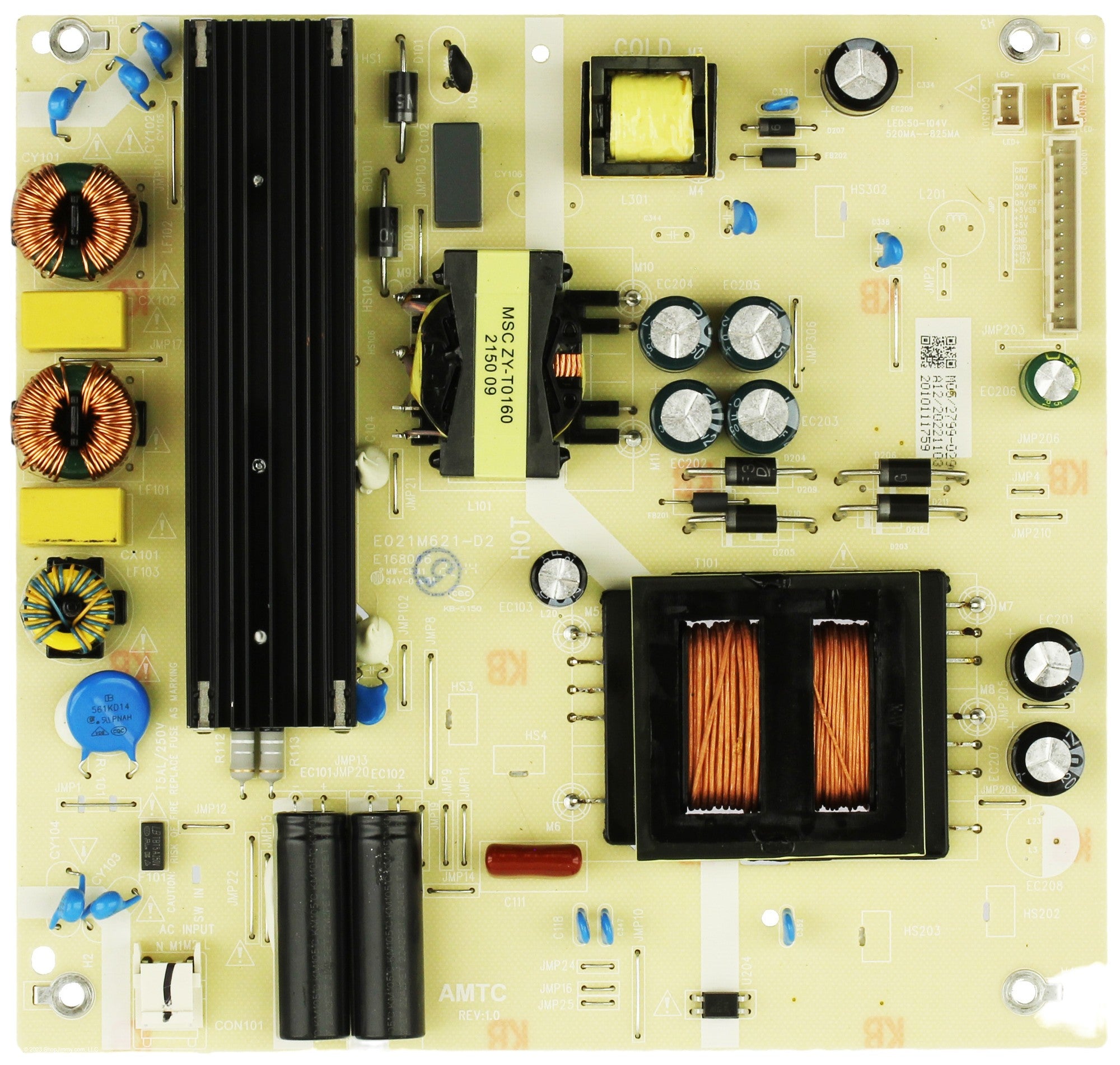 Onn 514C6507M05 Power Supply Board