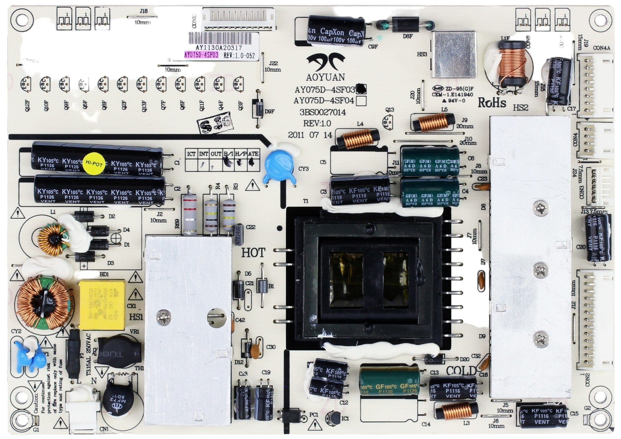 Seiki AY075D-4SF03 (AY075D-4SF03) Power Supply for SE321FB