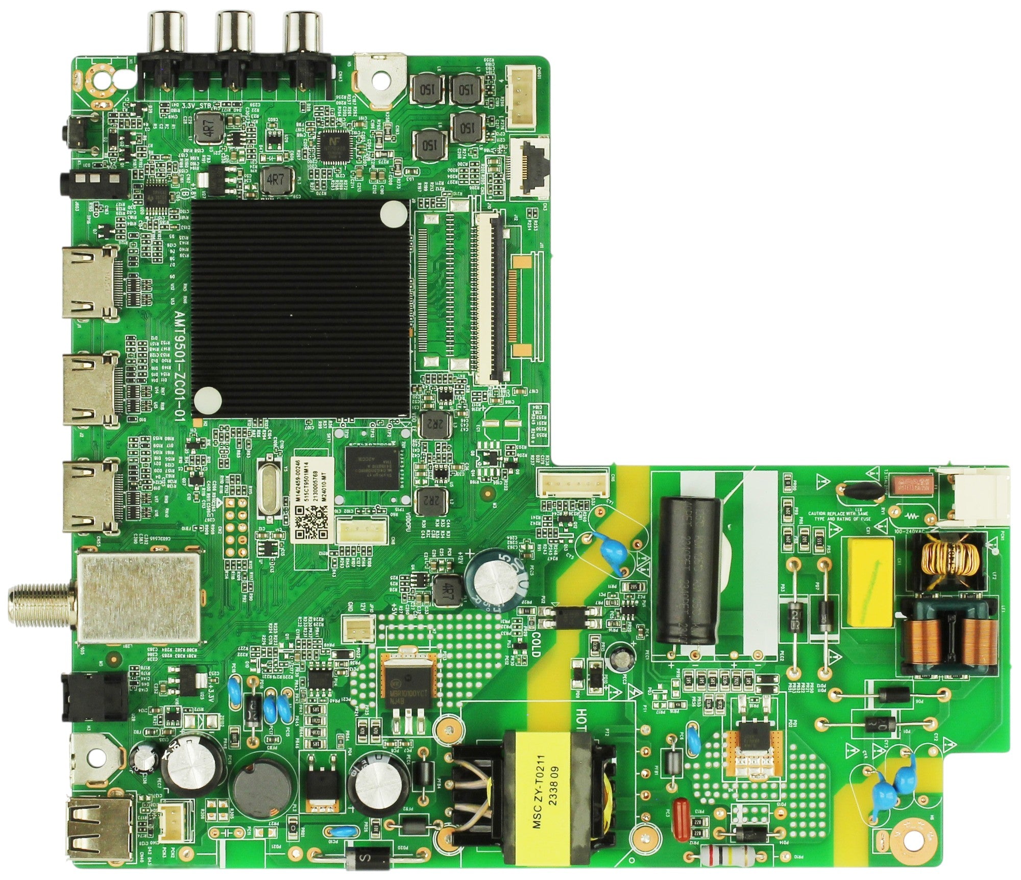 Onn M24091-MT 515CT9501M14 Main Board/Power Supply for 100012589