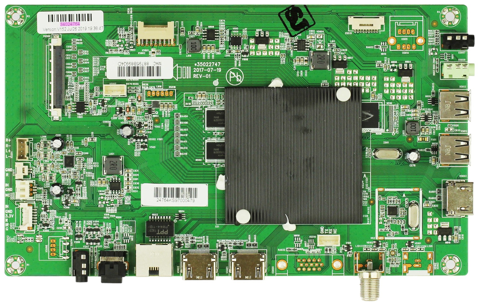 Element 34024764 Main Board for E4SFT5017 (K9190 Serial)