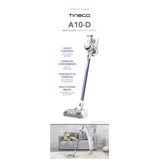 Tineco A10-D Lightweight Cordless Stick Vacuum Cleaner