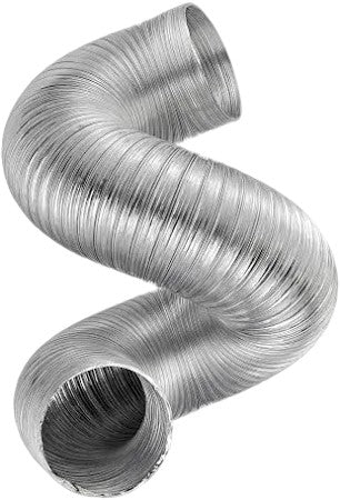 Lambro Rigiflex Semi-Rigid Silver Flexible Duct for Electric and Gas Clothes Dryer Installation