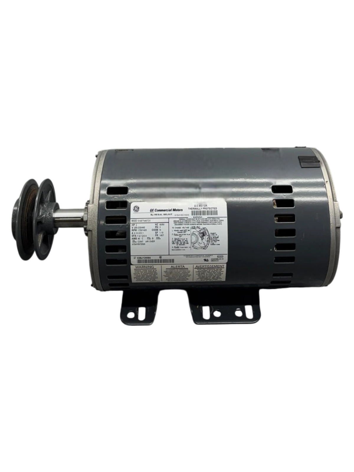 General Electric 5K49TN4672X  2HP 200-230/460v  3Ph RPM 1725/1425